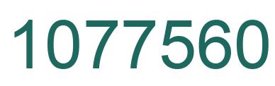 Number 1077560 green image
