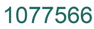 Number 1077566 green image