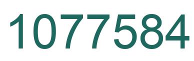 Number 1077584 green image