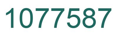 Number 1077587 green image