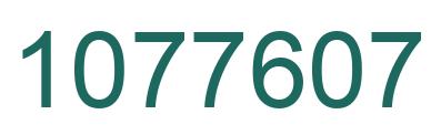 Number 1077607 green image