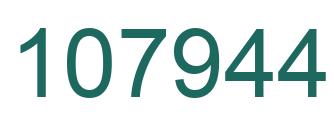 Number 107944 green image