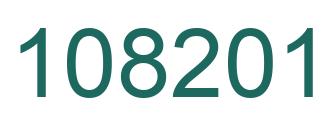 Number 108201 green image