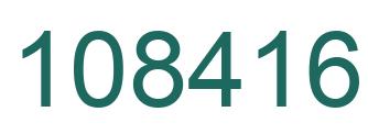 Number 108416 green image