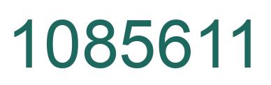 Number 1085611 green image