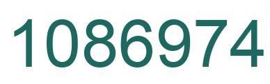 Number 1086974 green image
