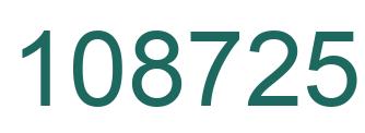 Number 108725 green image