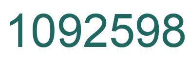 Number 1092598 green image