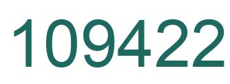Number 109422 green image