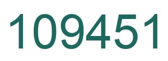 Número 109451 imagen verde