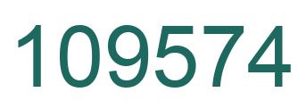 Number 109574 green image