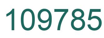 Number 109785 green image