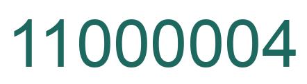 Número 11000004 imagen verde