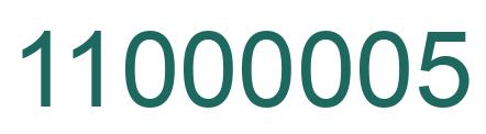 Número 11000005 imagen verde