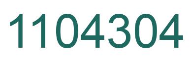 Número 1104304 imagen verde