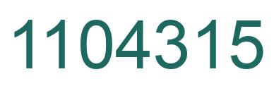 Number 1104315 green image