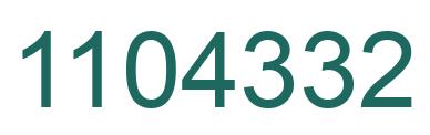 Number 1104332 green image