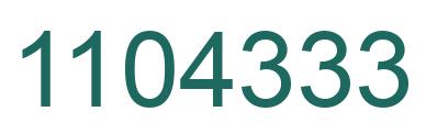 Number 1104333 green image