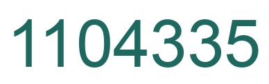Number 1104335 green image