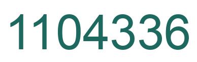 Number 1104336 green image