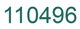 Number 110496 green image