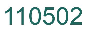 Number 110502 green image