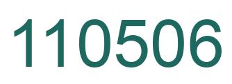 Number 110506 green image