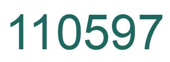 Number 110597 green image