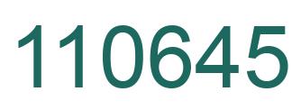 Número 110645 imagen verde