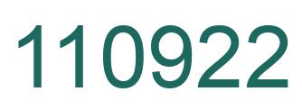 Número 110922 imagen verde