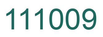 Number 111009 green image