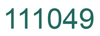 Number 111049 green image