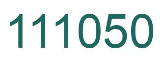 Number 111050 green image