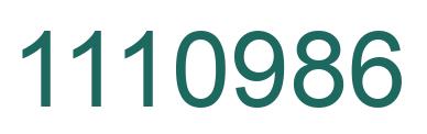 Number 1110986 green image