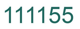 Number 111155 green image
