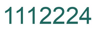 Number 1112224 green image