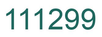 Number 111299 green image