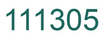 Number 111305 green image