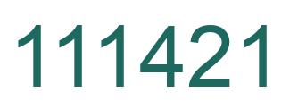 Número 111421 imagen verde