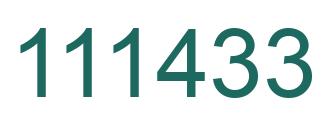 Número 111433 imagen verde