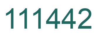 Number 111442 green image