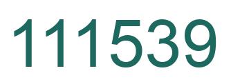 Number 111539 green image