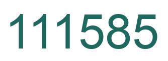 Number 111585 green image