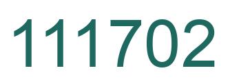 Number 111702 green image
