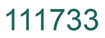 Number 111733 green image