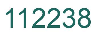 Number 112238 green image
