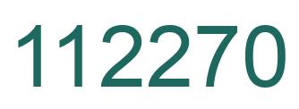 Number 112270 green image