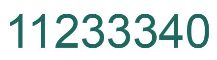 Número 11233340 imagen verde