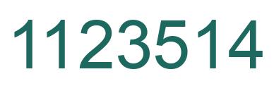 Number 1123514 green image