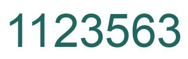 Number 1123563 green image